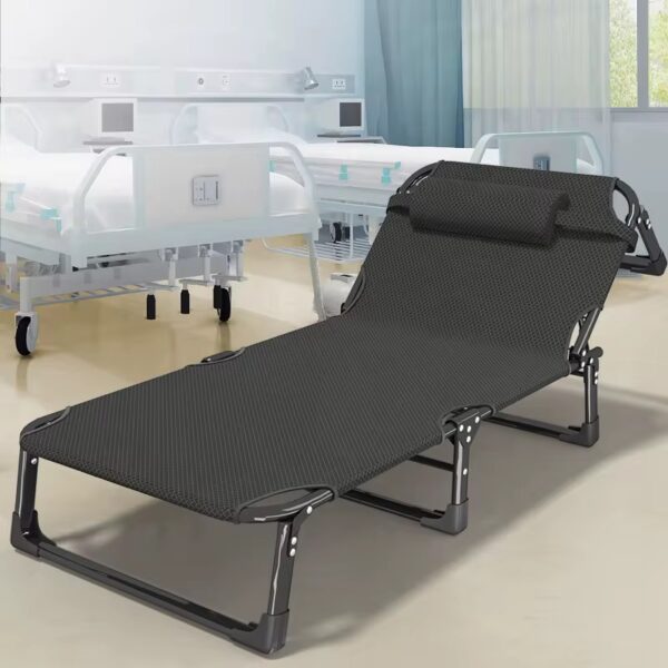 Lit Pliant de Camping Extérieur Robuste avec Matelas