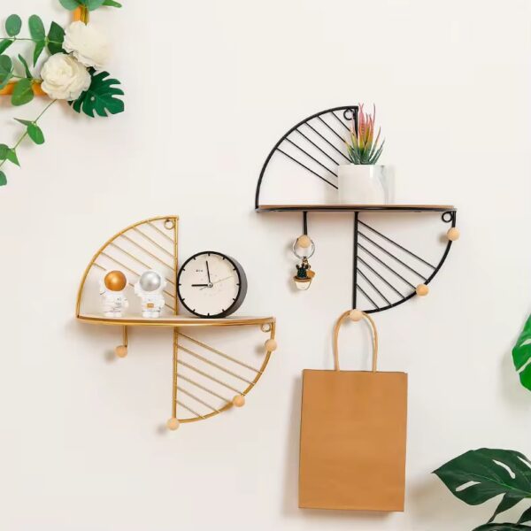 Déco Murale en Métal Or/Noir