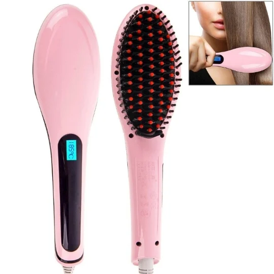 brosse lissante chauffante 2-en-1