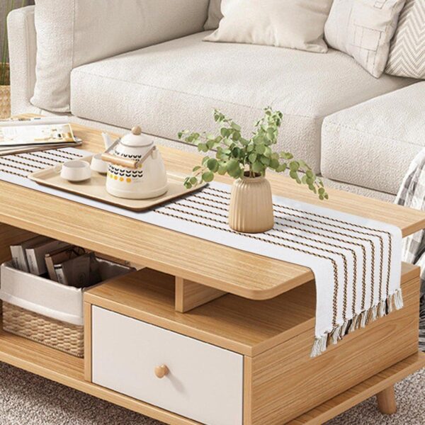 Table Basse en Bois avec Tiroir